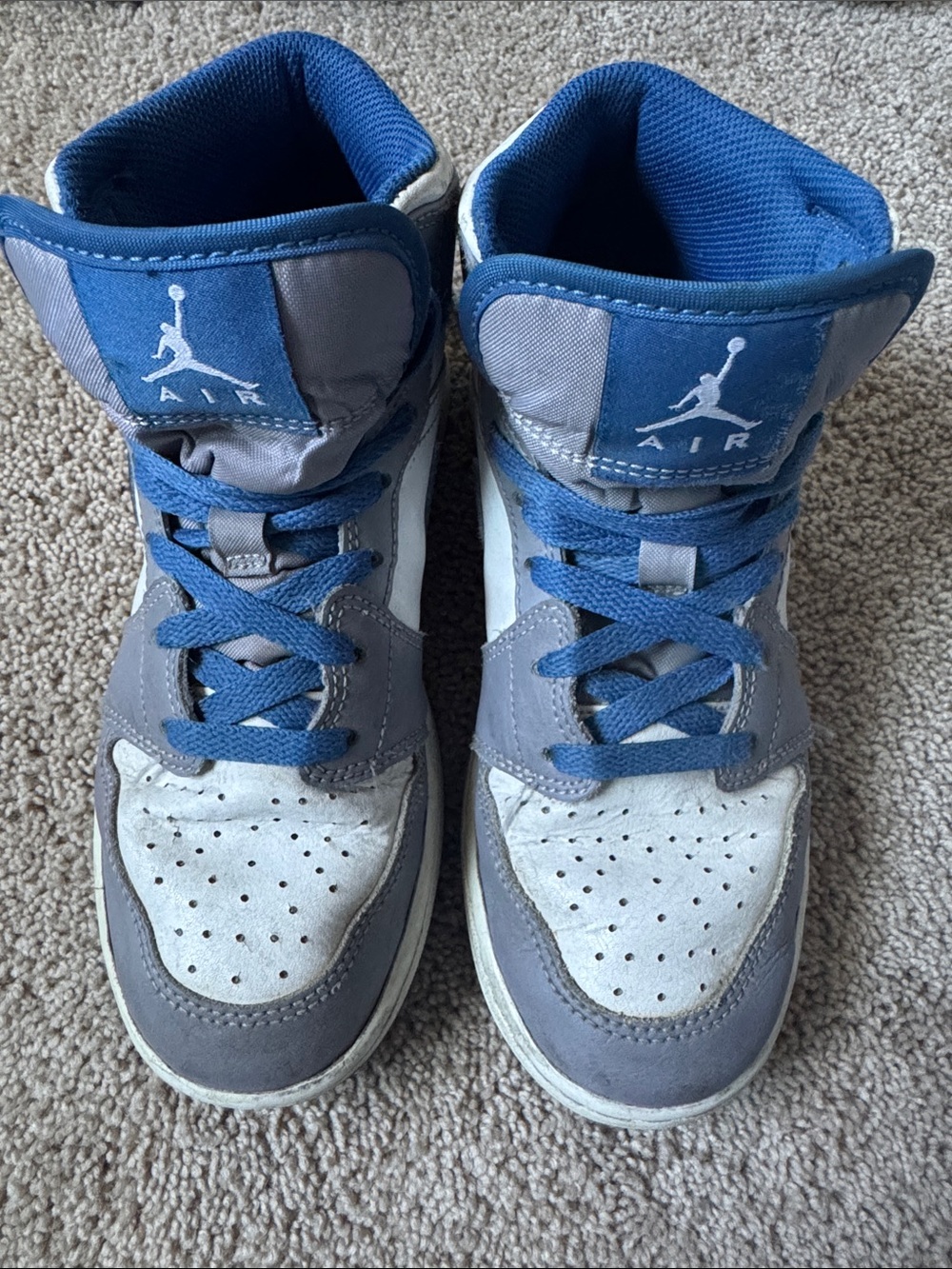 Jordan Kids High-Top Sneakers in Blue and Gray